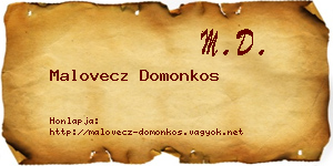 Malovecz Domonkos névjegykártya